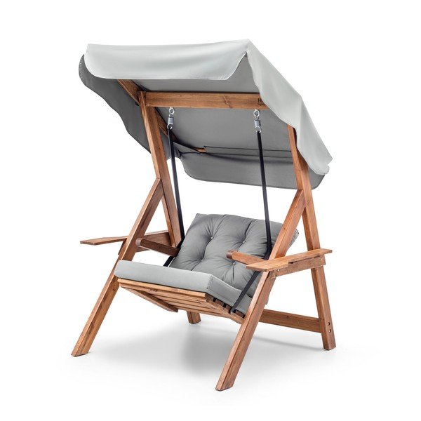 Balansoar de grădină gri/natural  din lemn  Galata – Floriane Garden-image-3