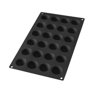 Formă din silicon pentru 24 mini prăjituri Lékué, negru
