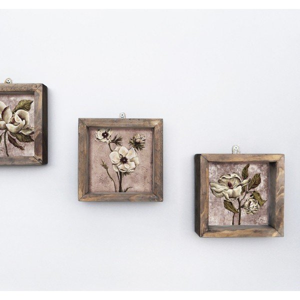 Set 3 tablouri Vintage, 15 x 15 cm-image-1