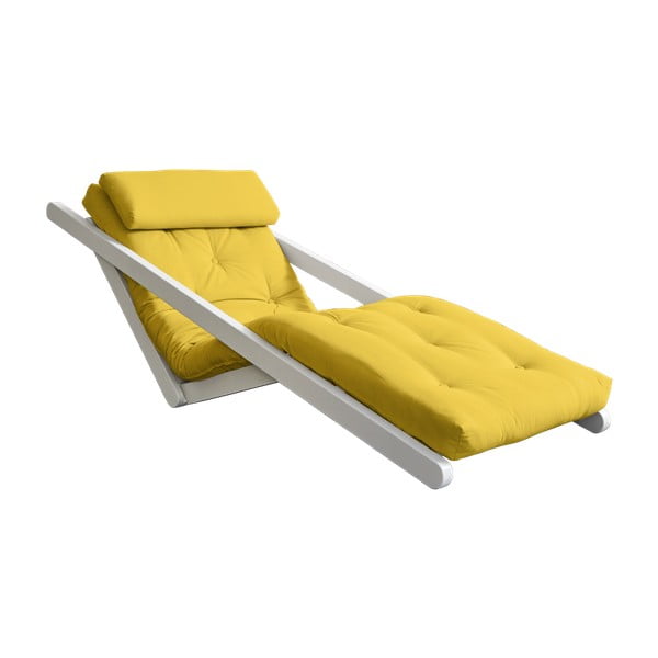 Șezlong extensibil Karup Figo White/Amarillo-image-4