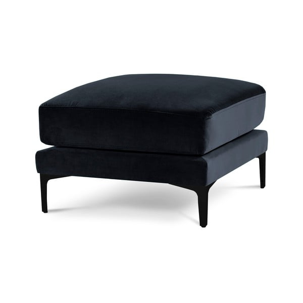 Taburet cu tapițerie din catifea Kooko Home Harmony, albastru închis-image-2