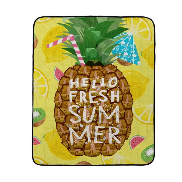 Pătură pentru picnic Butter Kings Fresh Pineapple, 180 x 145 cm.