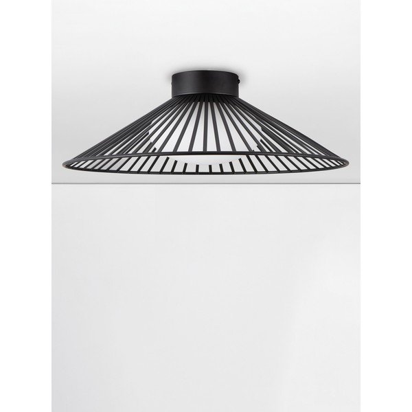 Plafonieră negru-mat LED din metal cu abajur din sticlă Brume – Nova Luce-image-4