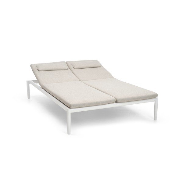 Șezlong de grădină crem din metal Switch – Diphano-image-1