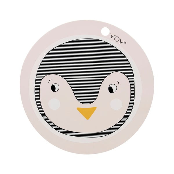 Suport pentru farfurii pentru copii OYOY Penguin, ⌀ 39 cm