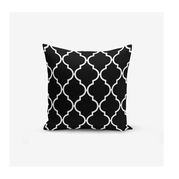 Set 4 fețe de pernă Minimalist Cushion Covers BW Graphic Patterns, 45 x 45 cm-image-1