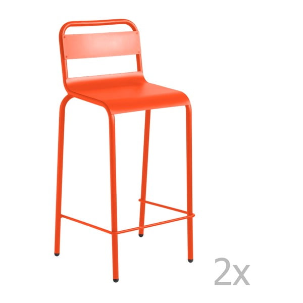  Set 2 scaune de bar Isimar Anglet, portocaliu