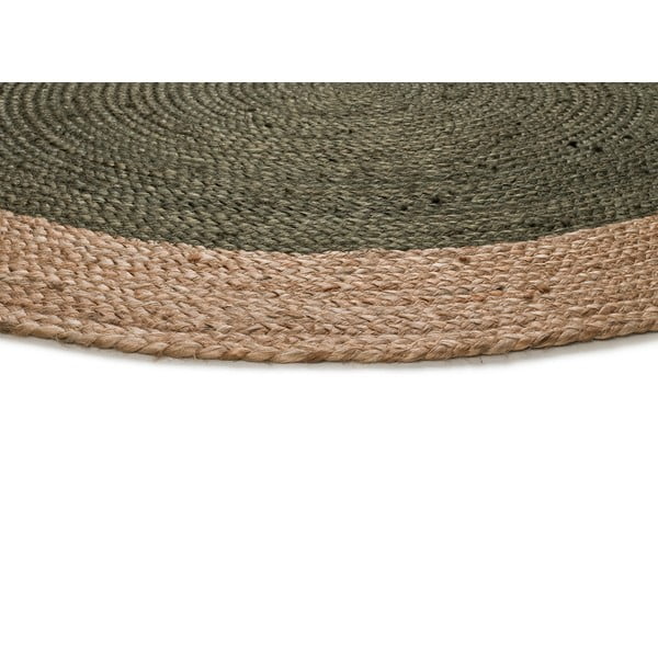 Covor verde-natural rotund ø 90 cm Mahon – Universal-image-3