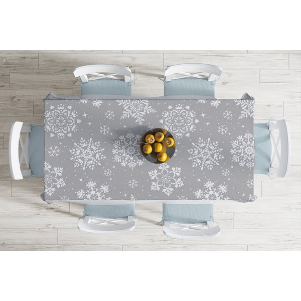 Față de masă din amestec de bumbac cu model de Crăciun Minimalist Cushion Covers Holly Night, 140 x 180 cm-image-1