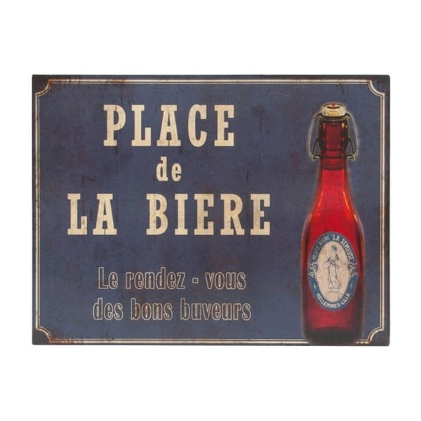 Semn din metal 33x25 cm Place De La Biere – Antic Line