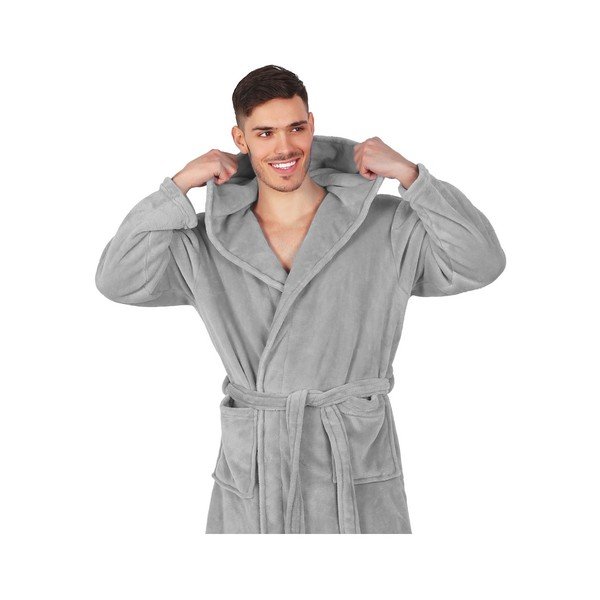 Halat baie unisex DecoKing Robby, mărime XS, gri-image-3