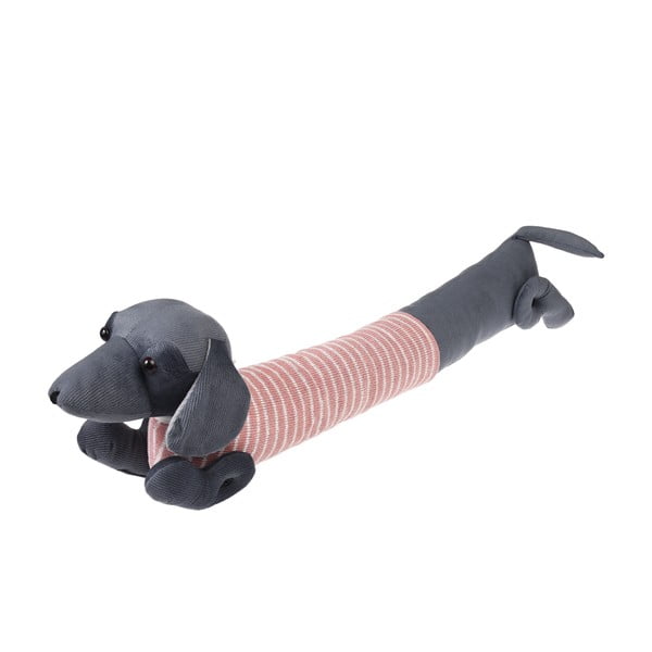 Protecție anti-curent pentru ușă roz-gri 17x76 cm Sausage Dog – Rex London