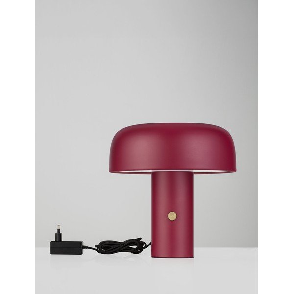 Veioză burgundy LED cu intensitate reglabilă din metal (înălțime 31 cm) Noelia – Nova Luce-image-2
