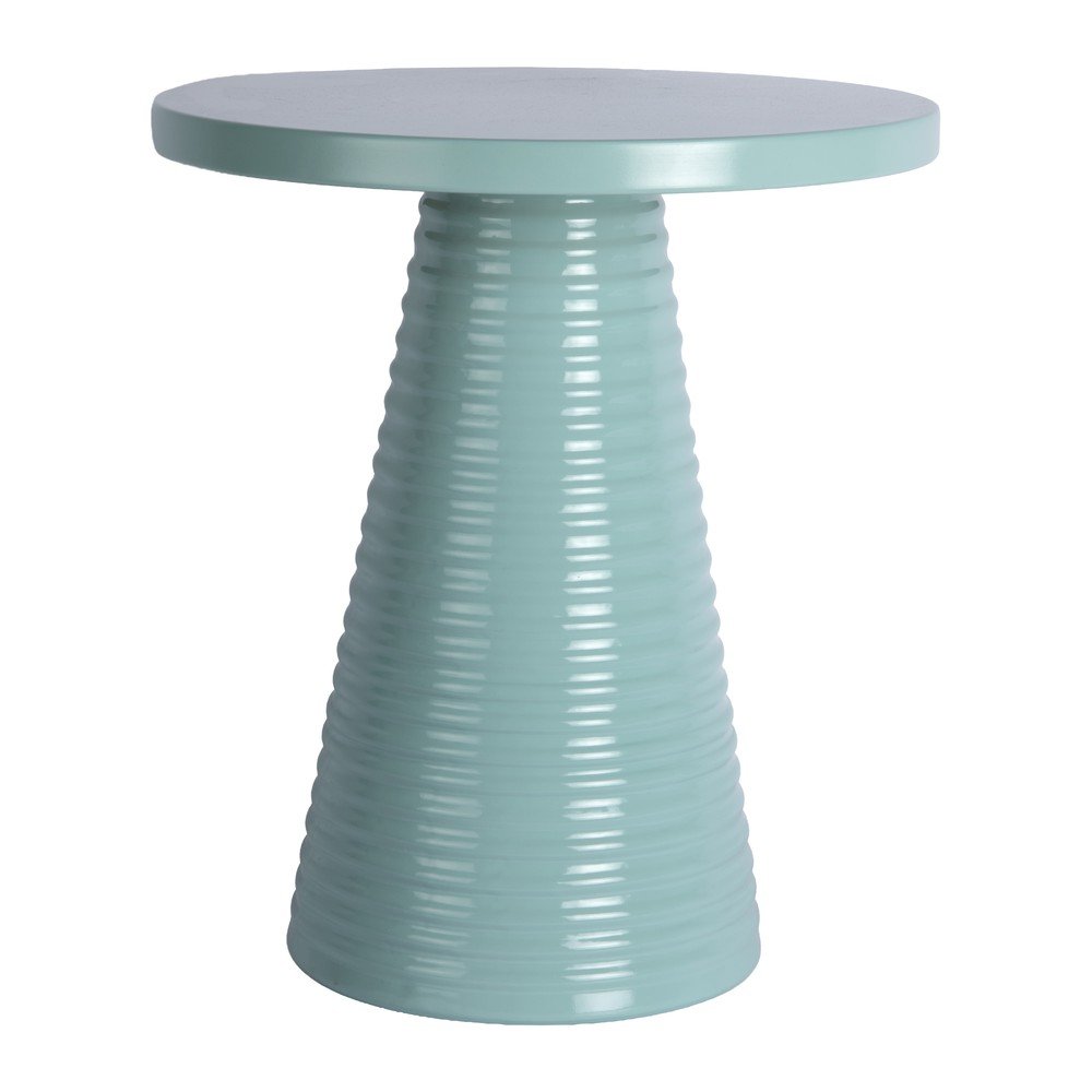 Masuta auxiliara rotunda din metal ø 40 cm Catania Ribbed – Leitmotiv