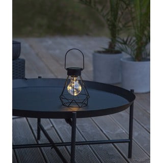 Felinar cu LED Star Trading Eddy, înălțime 15,5 cm, negru