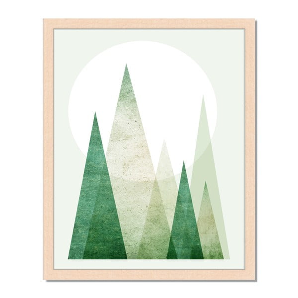 Tablou înrămat Liv Corday Scandi Green Mountains, 40 x 50 cm