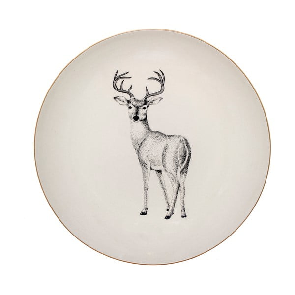 Farfurie din gresie ceramică Bloomingville Noel, ⌀ 25 cm, alb