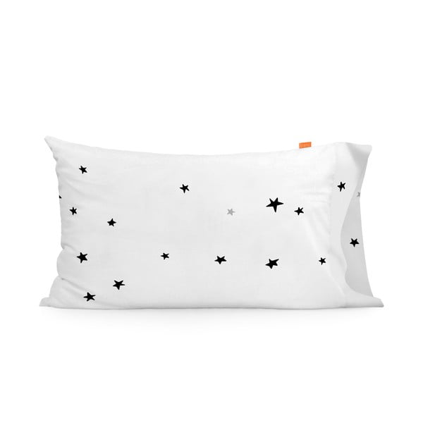 Set 2 fețe de pernă din bumbac Blanc Constellation, 50 x 75 cm