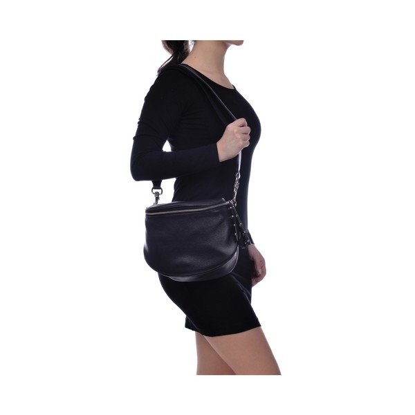 Geantă din piele Anna Luchini Marhullo, negru-image-2