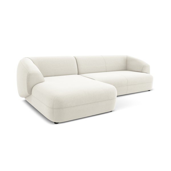 Colțar alb cu tapițerie din catifea (cu colț pe partea stângă) Moana – Makamii-image-4