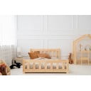 Pat pentru copii  natural  din lemn de pin 120x200 cm CPN – Adeko