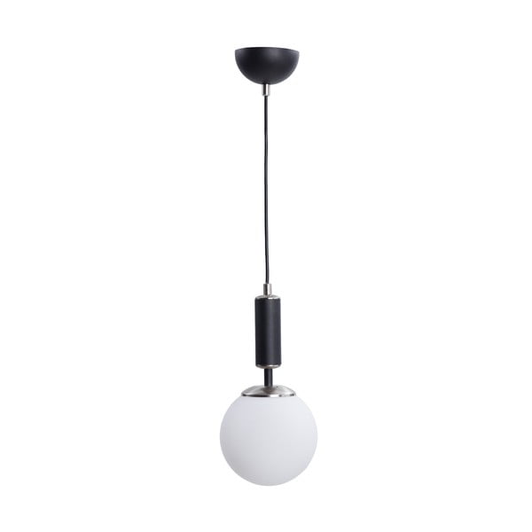 Lustră alb-negru  cu abajur din sticlă ø 15 cm Hector – Squid Lighting