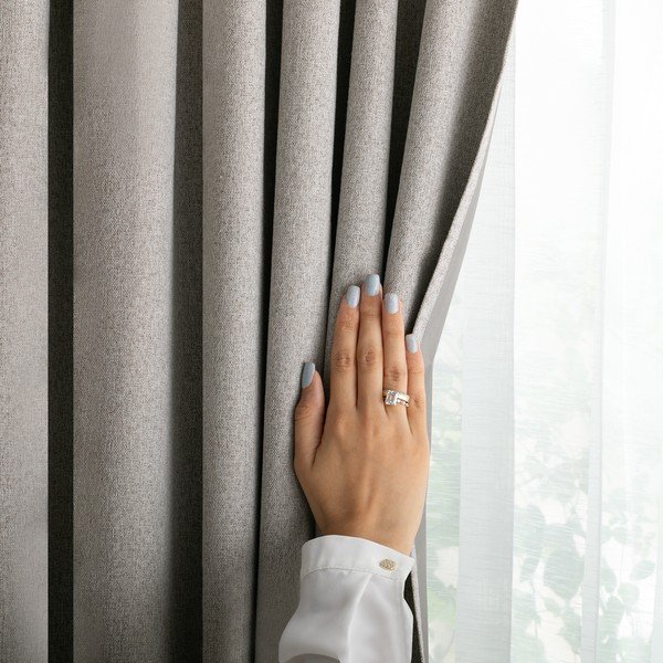 Draperie taupe blackout 140x250 cm Corita – Restilo-image-2