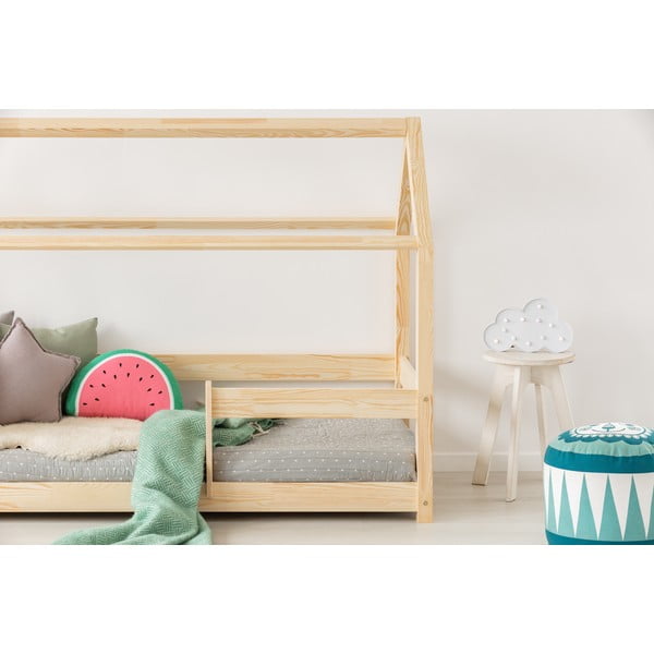 Pat pentru copii în formă de căsuță din lemn de pin 70x160 cm Mila MB - Adeko-image-2