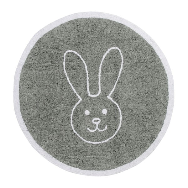 Covor din bumbac Happy Decor Kids Bunny, ⌀ 140 cm, gri