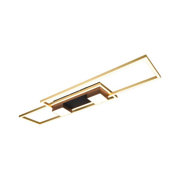 Plafonieră neagră/aurie LED cu control prin telecomandă/cu intensitate reglabilă 28x100 cm Albany – Trio-image-2