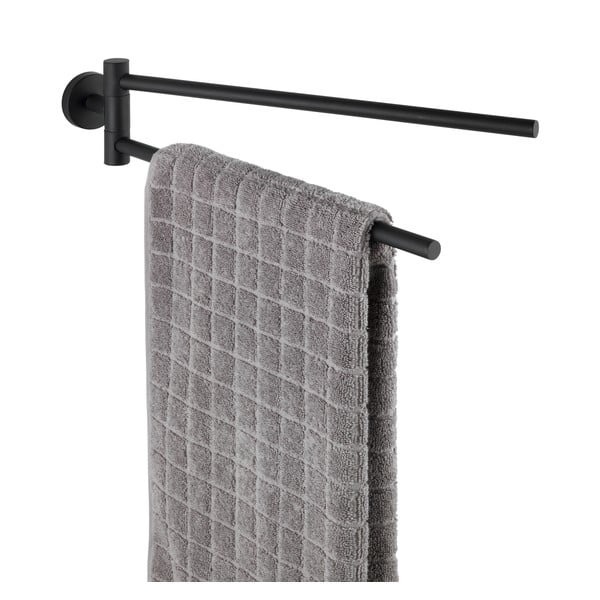 Suport pentru prosoape negru mat de montat pe perete din oțel inoxidabil Bosio – Wenko-image-2