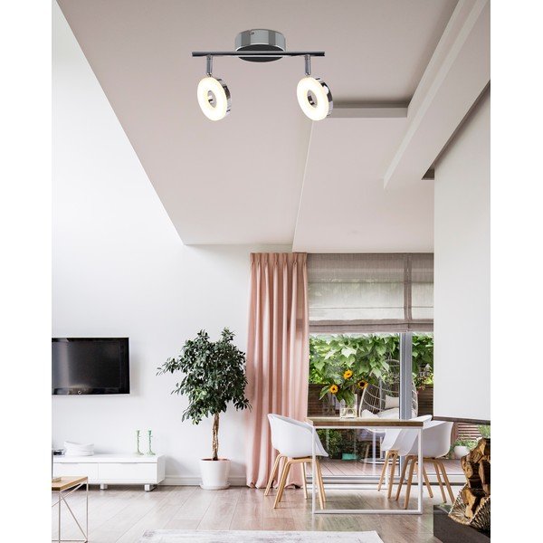 Plafonieră argintiu-lucios LED 27x16 cm Thema – Candellux Lighting-image-1