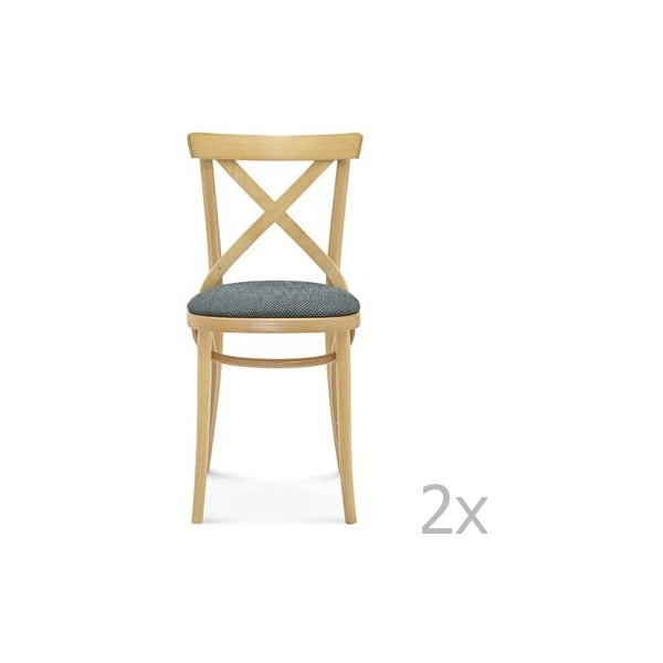 Set 2 scaune de lemn Fameg Kjeld