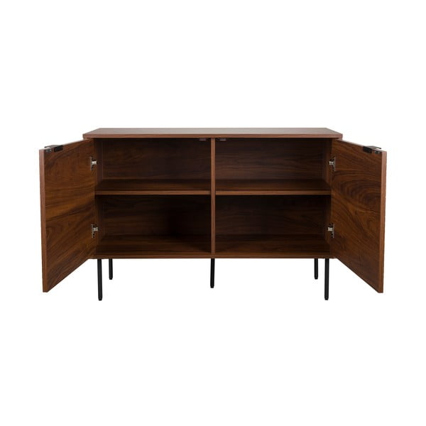 Comodă maro cu aspect de lemn de nuc 110x74x40 cm Stripes – White Label-image-2