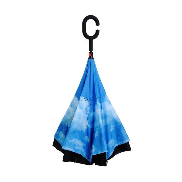 Umbrelă reversibilă Ambiance Cloud, ⌀ 107 cm, negru-albastru-image-1