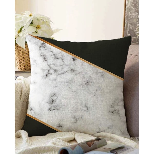 Față de pernă din amestec de bumbac Minimalist Cushion Covers Shadowy Marble, 55 x 55 cm