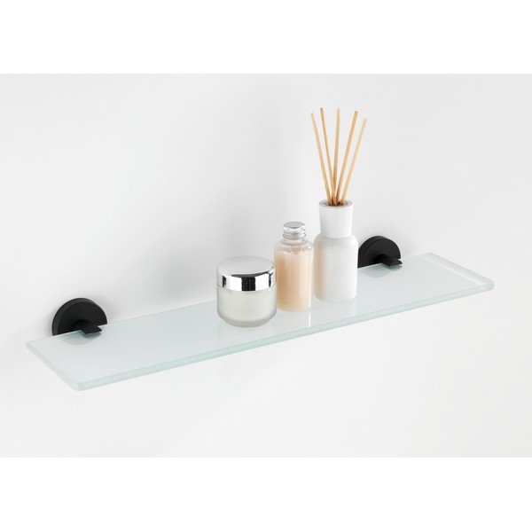 Raft din sticlă pentru perete Wenko Bosio, negru mat-image-2