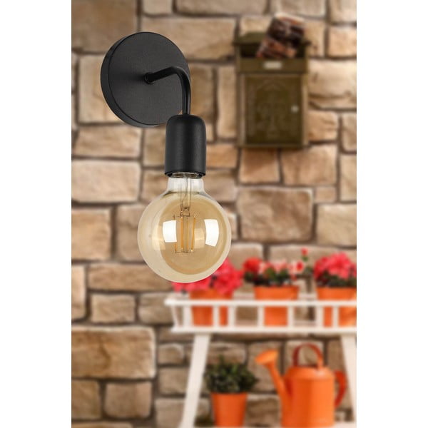 Aplică de perete neagră din metal Mosso – Squid Lighting-image-1