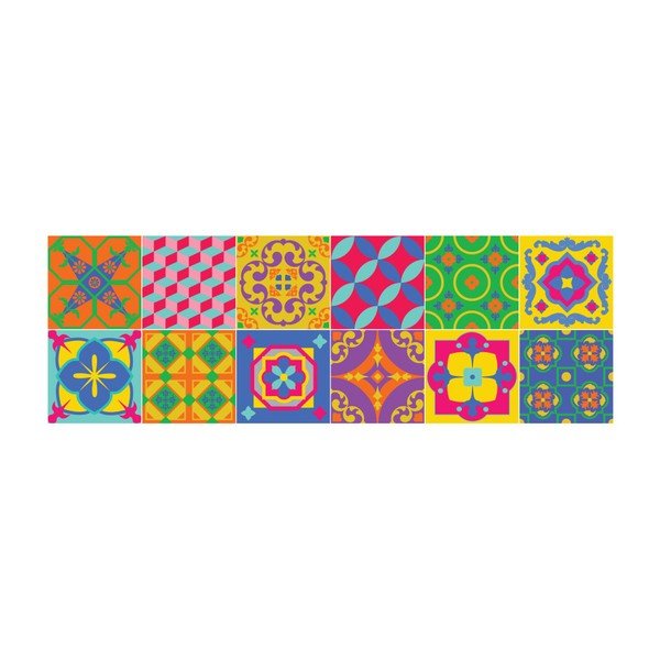 Set 12 autocolante Ambiance Multicolor