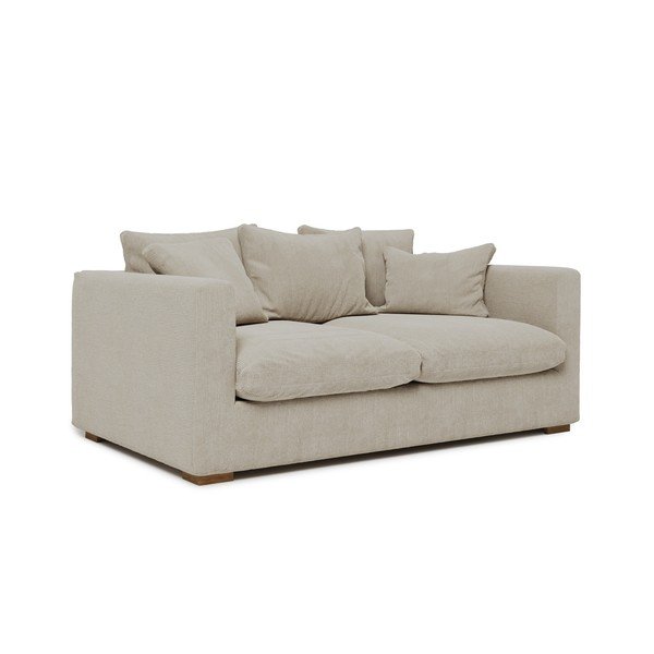 Canapea din catifea reiată crem 175 cm Comfy - Scandic-image-1