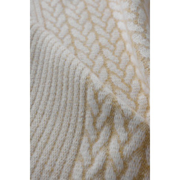 Pătură maro deschis din amestec de bumbac 140x180 cm Olympus – Euromant-image-2