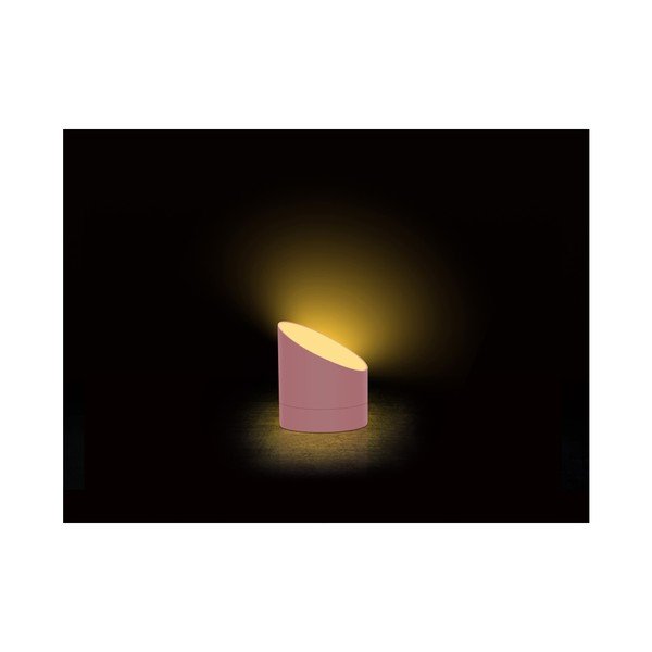 Ceas deșteptător cu LED Gingko Edge, roz-image-1