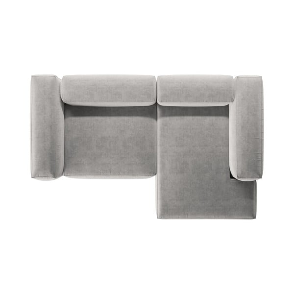 Colțar gri deschis (cu colț pe partea dreaptă/cu șezlong) Bergamo – Cosmopolitan Design-image-3