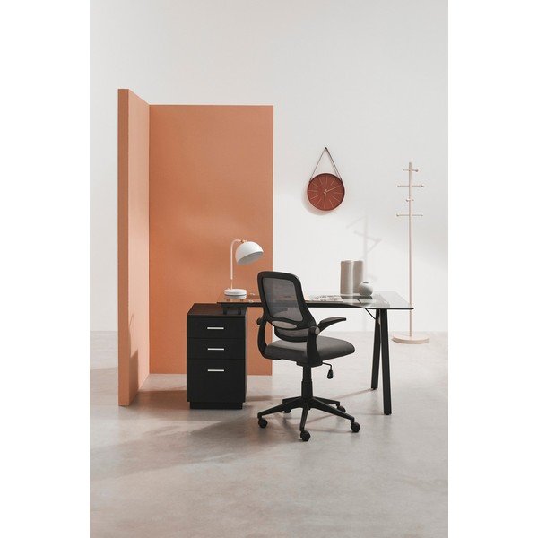 Scaun de birou negru tapițat Gilmore – Yes Everyday-image-1