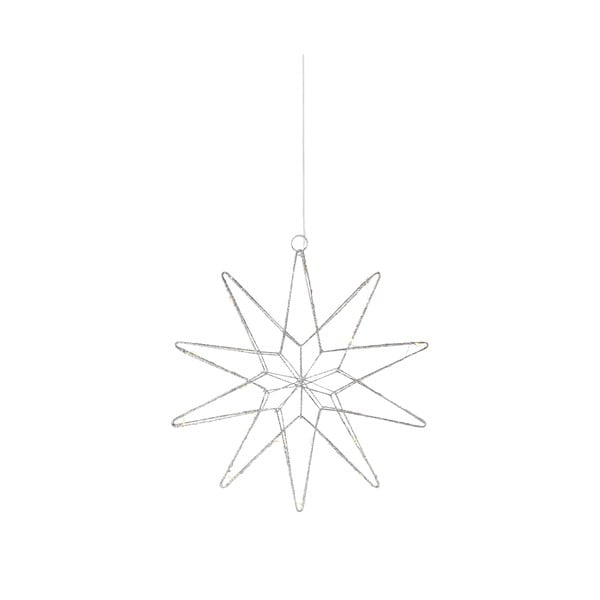 Decorațiune luminoasă argintie ø 31 cm  cu model de Crăciun Gleam – Markslöjd
