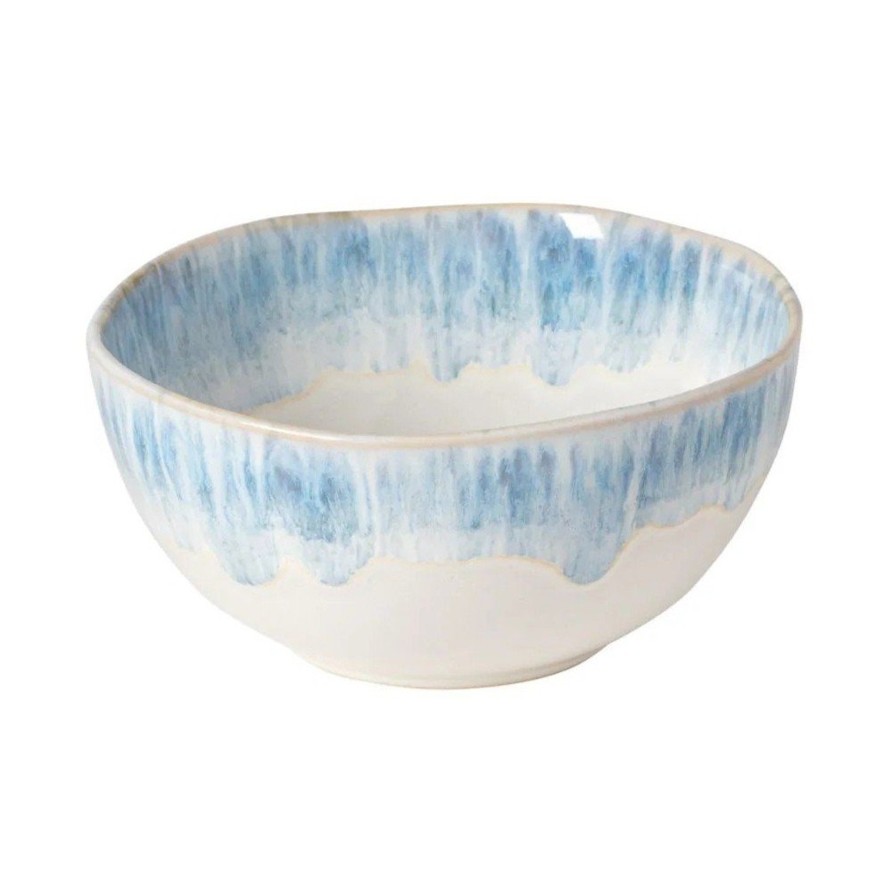 Bol alb-albastru deschis din gresie ø 16 cm Brisa – Costa Nova