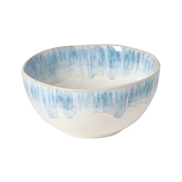 Bol alb-albastru deschis din gresie ø 16 cm Brisa – Costa Nova