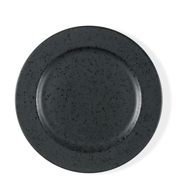 Farfurie pentru desert din gresie Bitz Basics Black, ⌀ 22 cm, negru