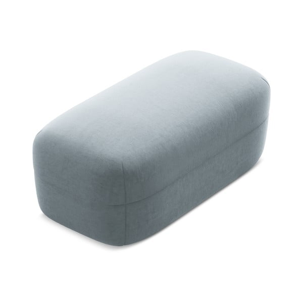 Taburet albastru deschis cu tapițerie din catifea Moana – Makamii-image-2