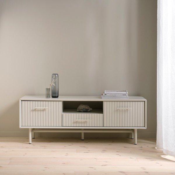Comodă TV gri 140x50x45 cm Palma – Unique Furniture-image-1